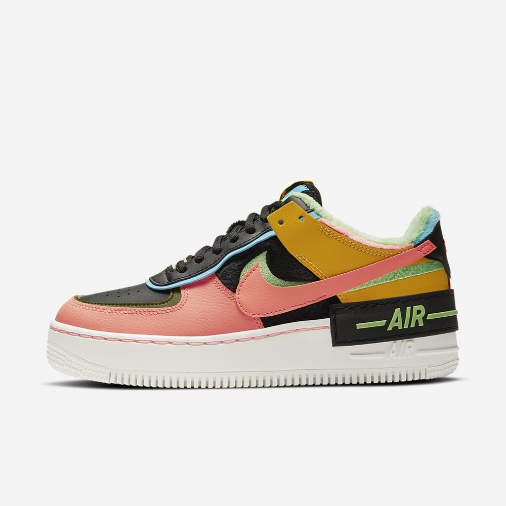 Basket Nike Air Force 1 Shadow SE Multicolore 3865-790 Solar Flare/Baltic Blue/Black/Atomic Pink Femme | WAJ-47492471